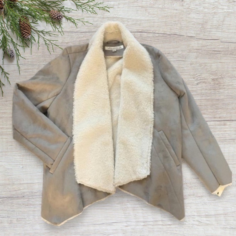 Kenneth Cole NWT vegan suede faux shearling jacket *shop@iamwarrior - Picture 2 of 6